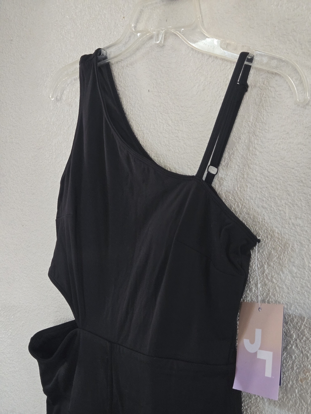JoyLab Black One-Shoulder Cutout Jumpsuit - Picture 7 of 11
